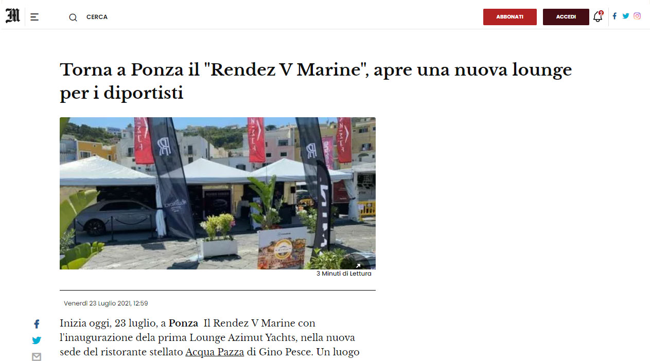 RENDEZ-V MARINE 2021 – ilmessaggero.it